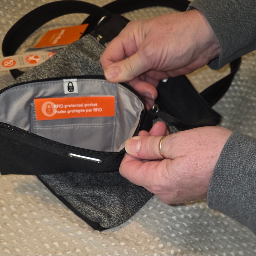 Baggallini Charcoal and Black Crossbody Bag - Picture 10 of 10